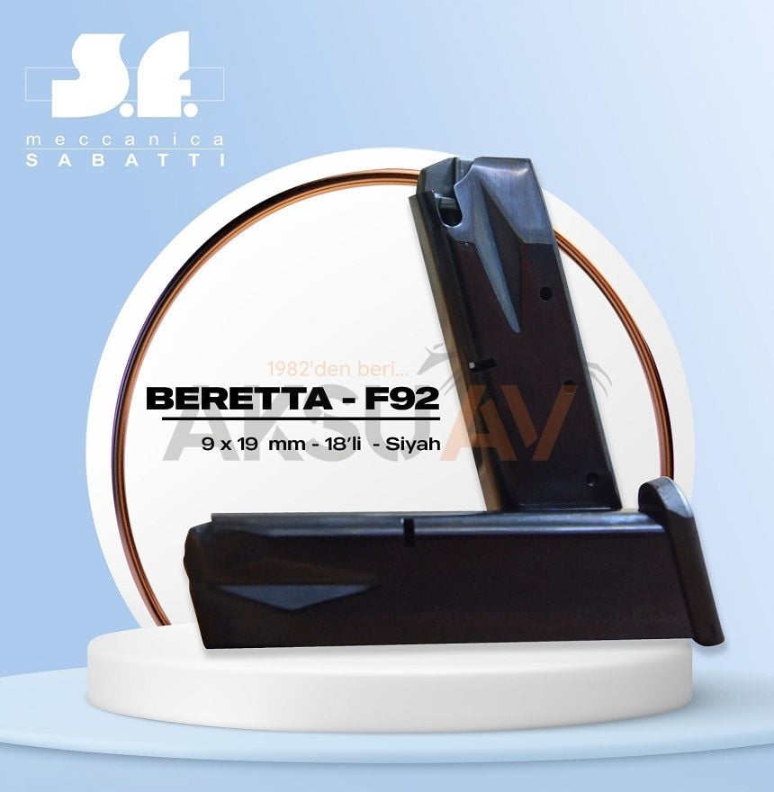 Sabatti Beretta F92 Şarjör, 18'li