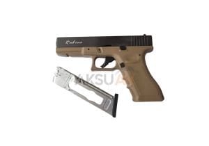 Rubino RBN GL17 FDE Çöl Renk Blowbackli Havalı Tabanca (Combo Paket)