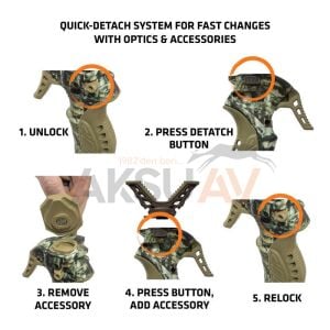 Primos Tripod Gen3 Trigger Stick Kamuflaj (24-62 Inç - Büyük Boy)
