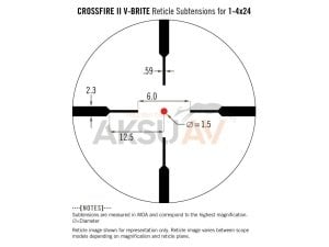 Vortex Crossfire II 1-4x24 SFP V-Brite Tüfek Dürbünü (Moa)