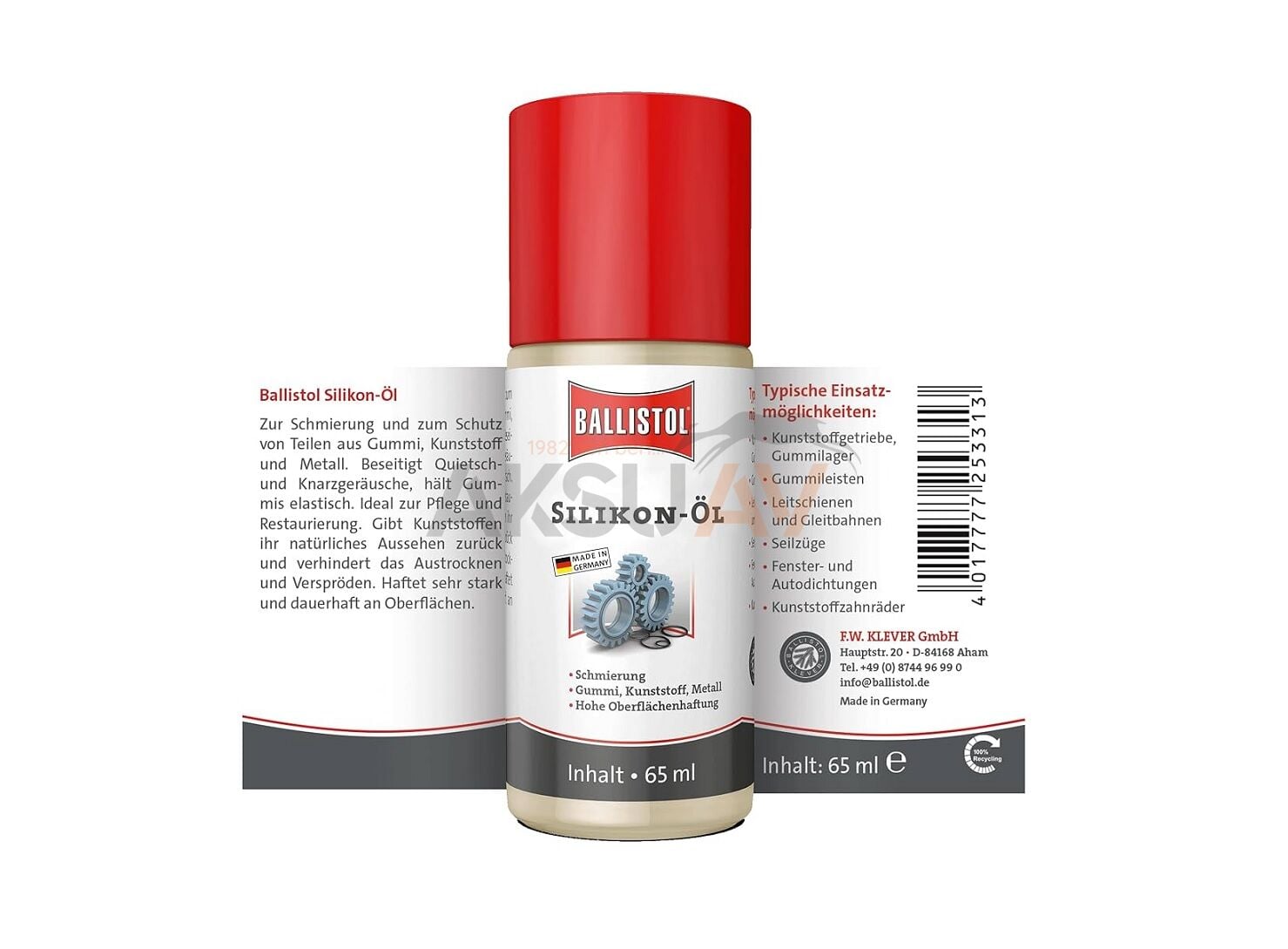 Ballistol Silikon Yağ, 65 ml.