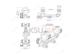 Vector Optics Su Terazili Eğim Açı Göstergeli Tek Parça Dürbün Ayağı