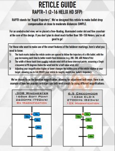 İkinci El - Element Optics Helix HD 2-16x50 SFP RAPTR-1 Tüfek Dürbünü ( 2.EL )