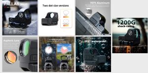 Nutrek Optics Pallas 1x28x19 Aspheric Lens Red Dot Sight