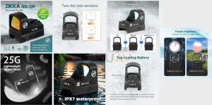 Nutrek Optics ZIKKA 1x22x17 Mini Red Dot Sight