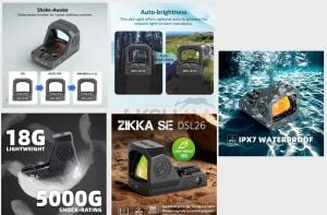 Nutrek Optics ZIKKA SE R3 1x22x17 Super Mini & Lightweight Red Dot Sight