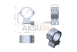 Vector Optics 34 mm No Limit Dürbün Ayağı (40 Moa Açılı - 34 - 22 mm)
