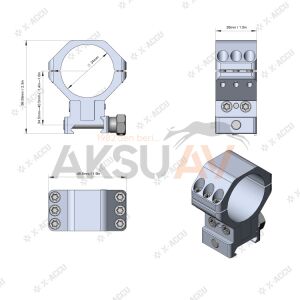 Vector Optics 34 mm No Limit Dürbün Ayağı (40 Moa Açılı - 34 - 22 mm)