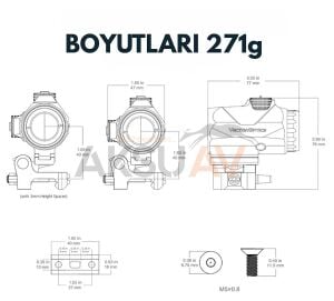 Vector Optics Maverick-IV 3x22 Magnifier - Yakınlaştırıcı (Mini Rubber Armored)