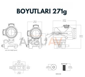 Vector Optics Maverick-IV 3x22 Magnifier - Yakınlaştırıcı (Mini Rubber Armored)