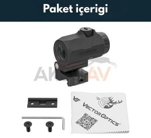Vector Optics Maverick-IV 3x22 Magnifier - Yakınlaştırıcı (Mini Rubber Armored)