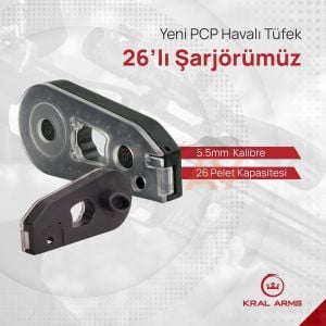 Kral Puncher Yüksek Kapasiteli PCP Şarjörü, 5.5 mm
