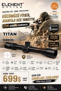 Element Optics Titan 5-25x56 FFP MRAD Tüfek Dürbünü, APR-1C