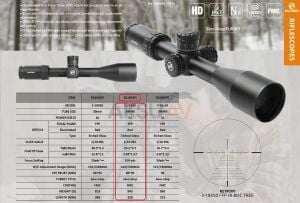 Nutrek COPPERTAG 5-25x56 FFP IR Tüfek Dürbünü (Zero Stop