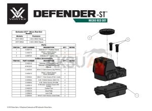 Vortex Optics Defender-ST Micro Reddot (3 Moa)