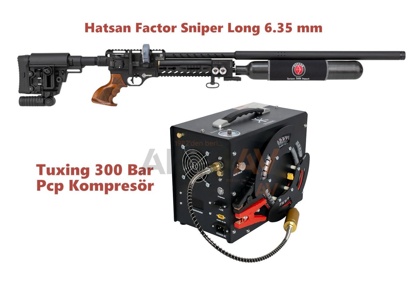 Hatsan Factor Sniper Long PCP + Tuxing 300 Bar Pcp Kompresör Combo Set