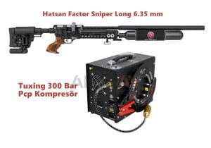 Hatsan Factor Sniper Long PCP + Tuxing 300 Bar Pcp Kompresör Combo Set