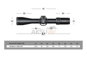 Swampdeer  HD Max 4-16x44 SFP GK Tüfek Dürbünü