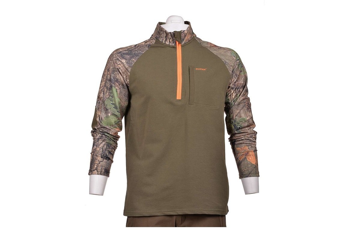 Guntack Flame Yarım Fermuar Orman Kamuflaj Sweatshirt