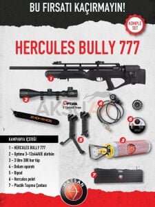 Full Set Hatsan Hercules BULLY 777 Combo PCP Havalı Tüfek