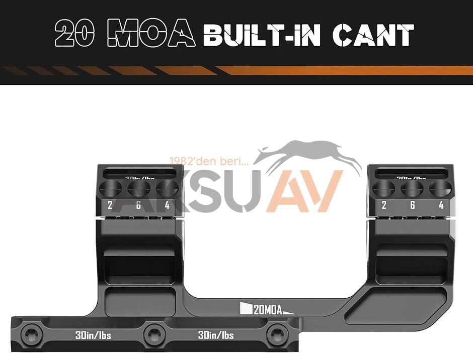 DiscoveryOpt 34 mm Heavy Duty Cantilever Montaj 20 Moa Açılı Dürbün Ayağı