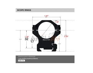 DiscvoveryOpt Premium 7075AL 30 mm Orta Boy Dürbün Montaj Ayağı (Medium)