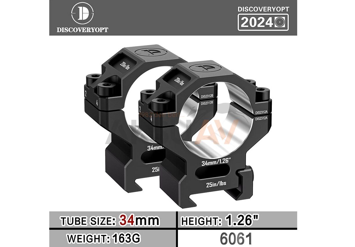 DiscvoveryOpt Premium 6061AL 34 mm Orta Boy Dürbün Montaj Ayağı (Medium)