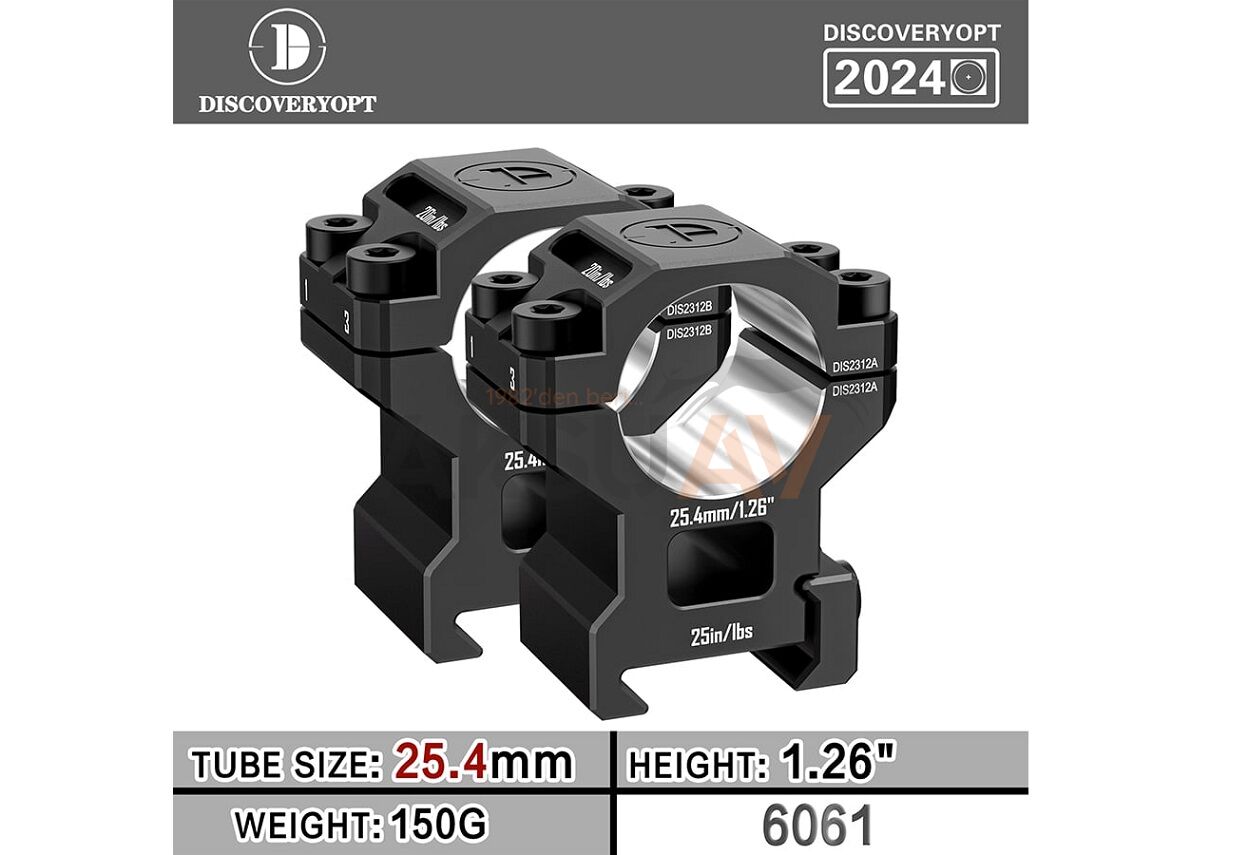 DiscvoveryOpt Premium 6061AL 25,4 mm Orta Boy Dürbün Montaj Ayağı (Medium)