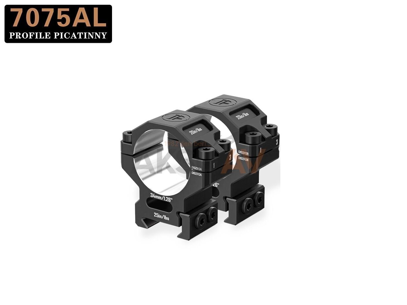 DiscvoveryOpt Premium 7075AL 34 mm Orta Boy Dürbün Montaj Ayağı (Medium)