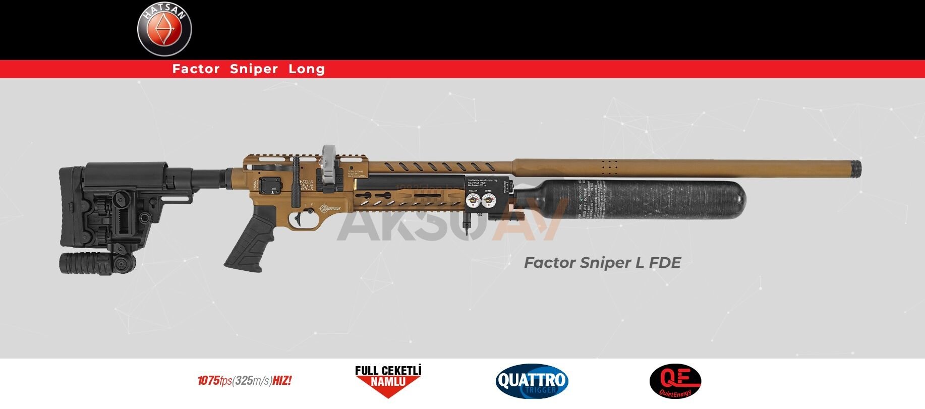 Hatsan Factor Sniper Long FDE PCP Havalı Tüfek