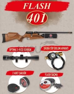 Hatsan Flash 401 W Combo PCP Havalı Tüfek