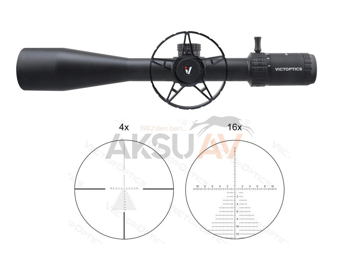 Victoptics S4 6-24x50 FFP Tüfek Dürbünü (Paralaks Tekerli)