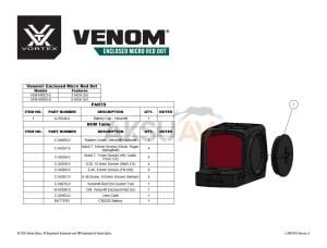 Vortex Venom® Enclosed Micro 3 Moa Red Dot