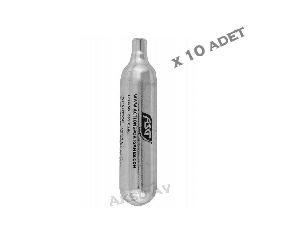 ASG 12 Gram Co2 Havalı Tabanca Tüpü, 10 Adet