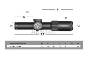Swampdeer GT Pro 1-5x24 IR Tüfek Dürbünü