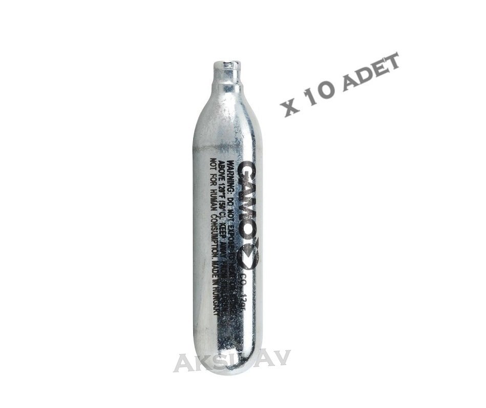 Gamo 12 Gram Co2 Havalı Tabanca Tüpü, 10 Adet