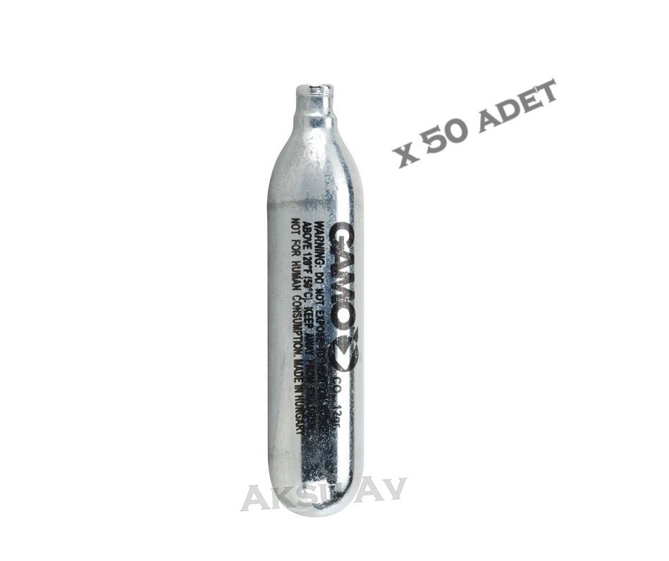Gamo 12 Gram Co2 Havalı Tabanca Tüpü, 50 Adet