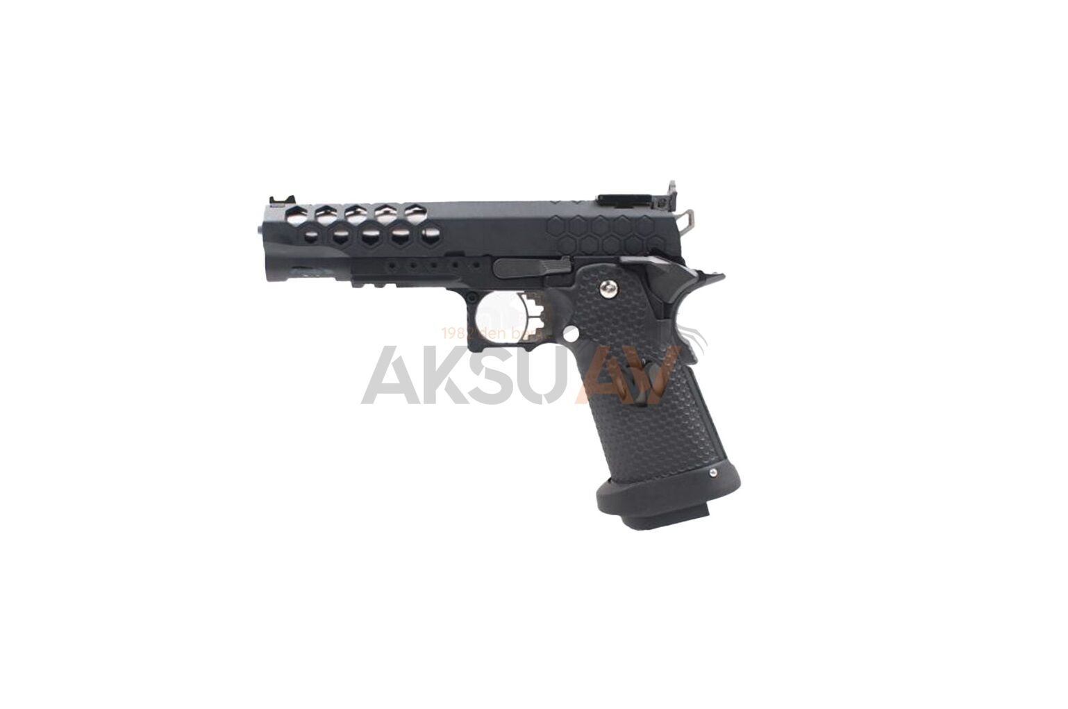 AW Custom 5.1 HEX-CUT Hi-Capa Siyah Airsoft Tabanca