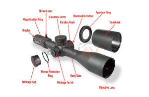 Element Optics Theos 6-36x56 FFP Tüfek Dürbünü (APR-2D MRAD)