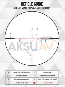 Element Optics Helix HDLR 2-16x50 SFP Tüfek Dürbünü (APR-1C)