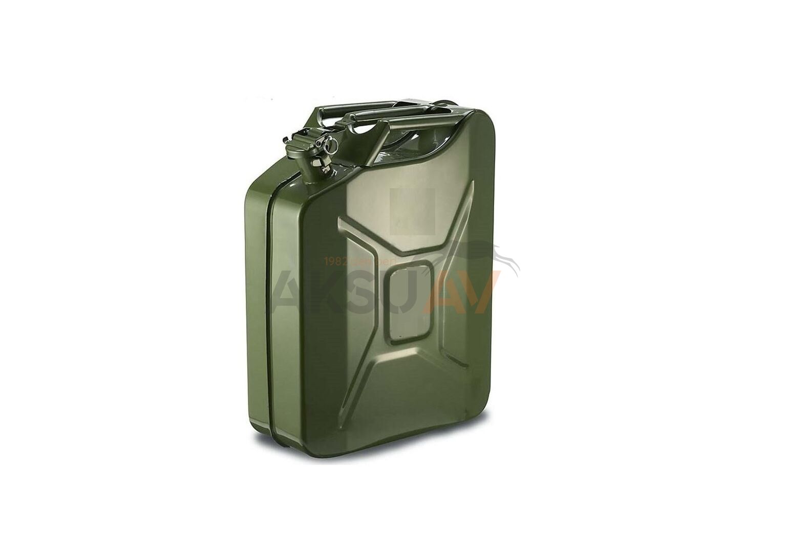 Orta Boy 10 Litre Metal Yakıt Bidonu (Benzin Bidonu)