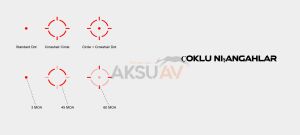 Vector Optics Frenzy Flex 1x19x28 Gen II Hafif Titanium Auto Çoklu Nişangah, RMR Ayak Red Dot