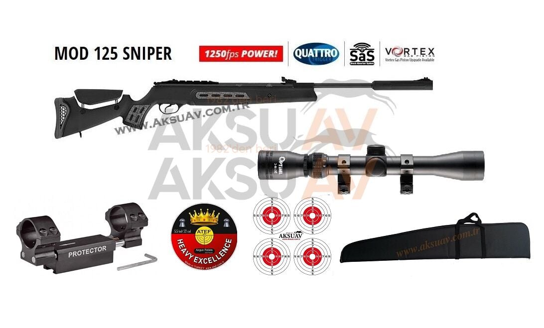 Hatsan Mod 125 Sniper VORTEX Combo Havalı Tüfek (Dürbün+Dampa)