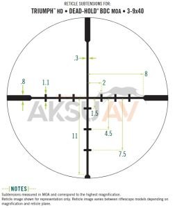 Vortex Triumph HD 3-9x40 Tüfek Dürbünü (Dead-Hold® BDC Moa)