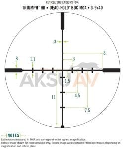 Vortex Triumph HD 3-9x40 Tüfek Dürbünü (Dead-Hold® BDC Moa)