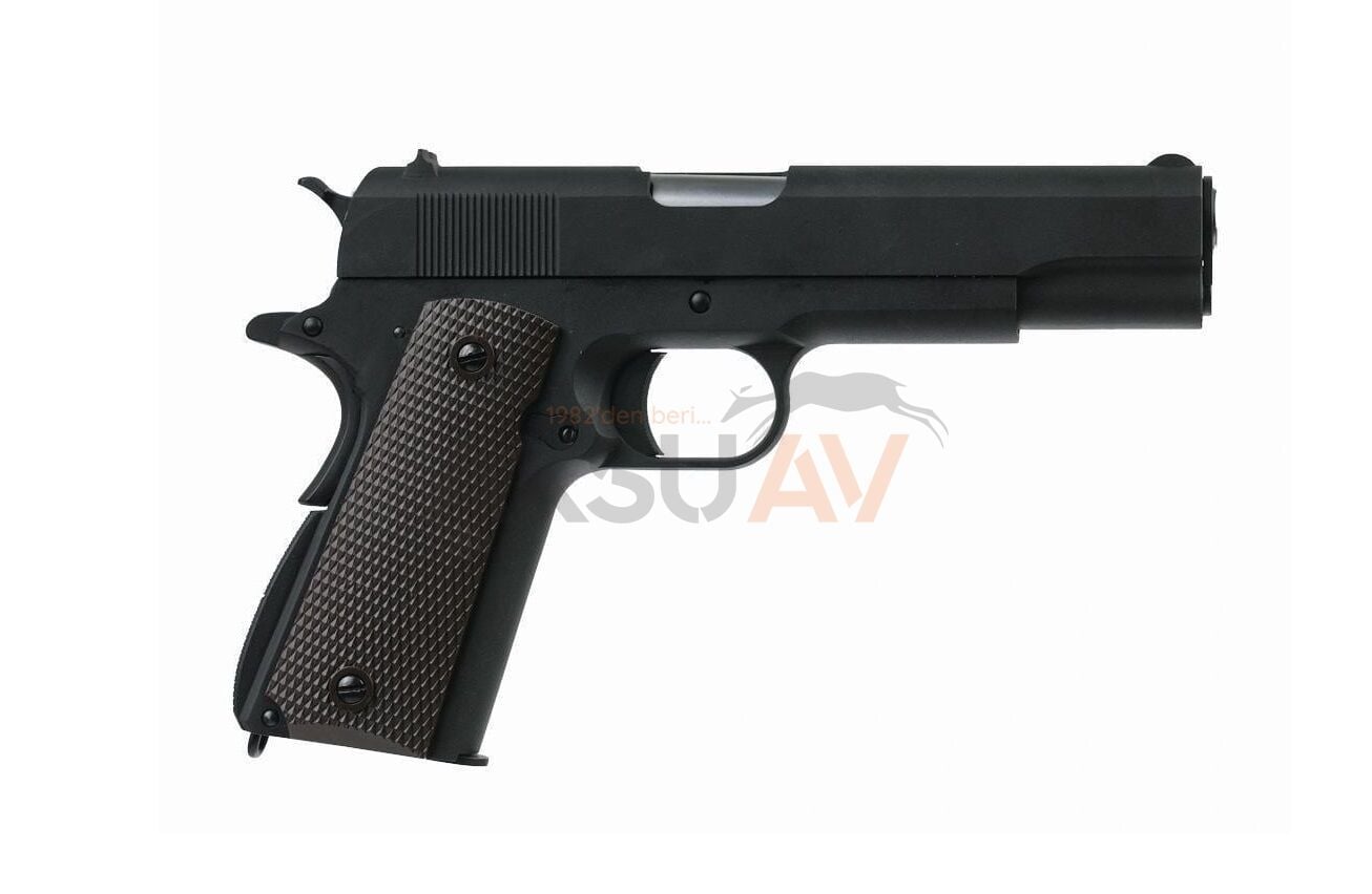 WE Colt 1911 Siyah 4.5 mm Blowbackli Havalı Tabanca