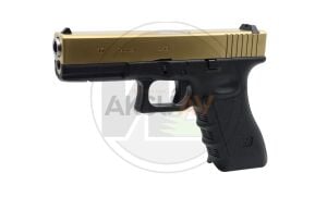 WE Glock 17 Gen 3 Titanyum Gold 4.5 mm Blowbackli Havalı Tabanca
