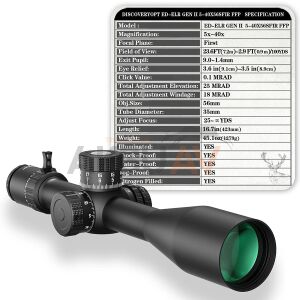 DiscoveryOpt ED-ELR Gen II 5-40x56 SFIR FFP-Z Tüfek Dürbünü