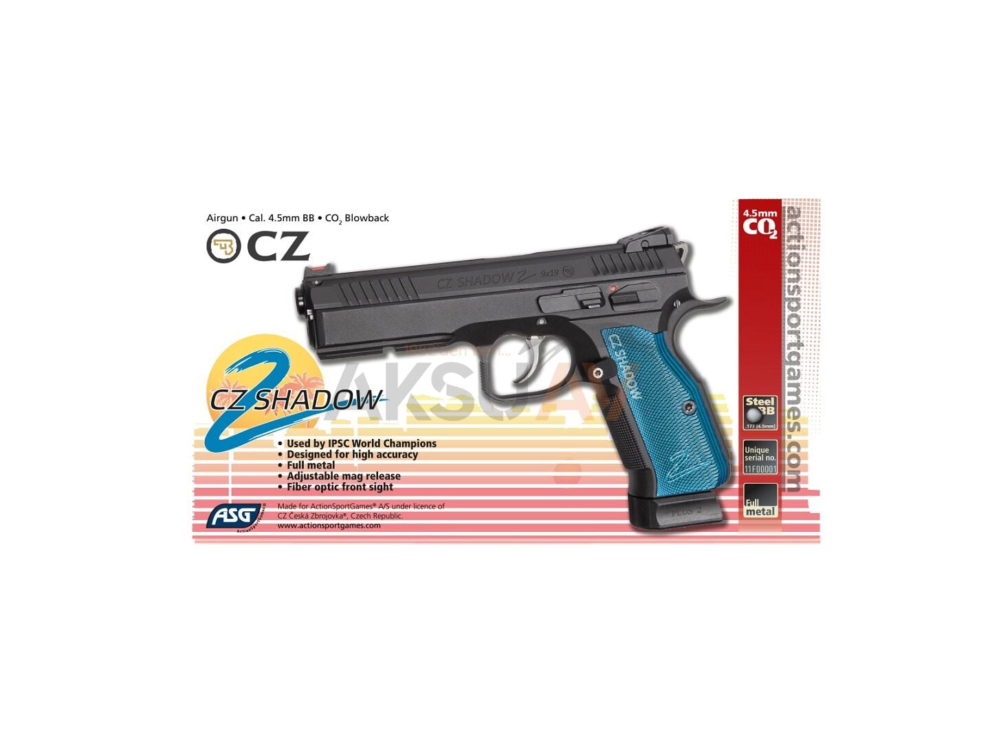 ASG CZ Shadow 2 Blowback Havalı Tabanca (4.5 mm)