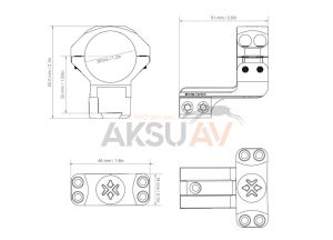 Vector Optics 30 mm Cantilever Dovetail Z Tipi Dürbün Ayağı